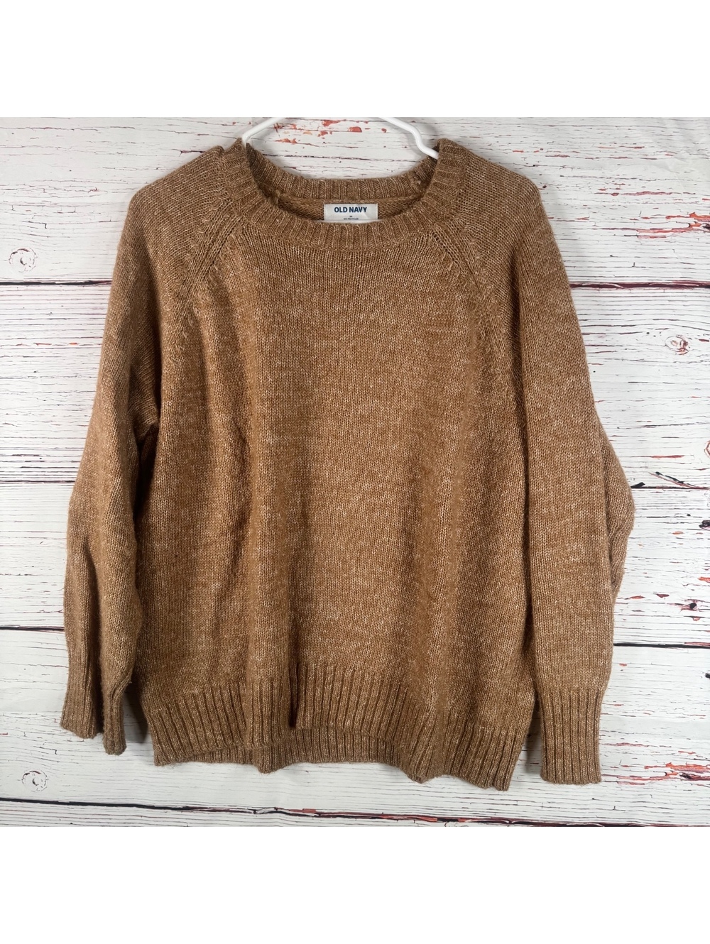 Old Navy Medium Brown Recycled Material Pullover Sweater